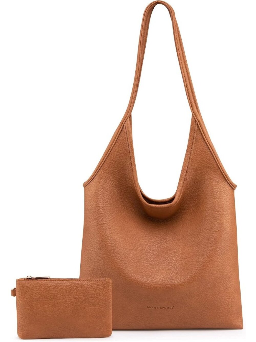 Women's Coffee Leather West Slouchy Hobo Bag Designer Shoulder Purses Ladies